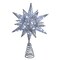 KSA 11" LED Lighted Silver Starburst Twinkling Christmas Tree Topper, Warm White Lights